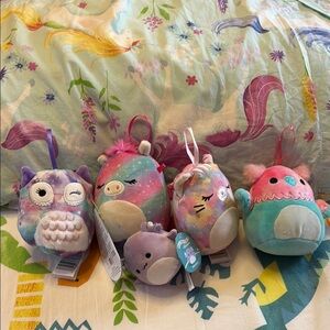 Lot of 5 small squishmallows